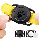 AirTag用犬用首輪ホルダー 2個パック アップグレードされた丈夫で快適なシリコンケース 犬の首輪用 防水 GPSトラッキングアクセサリー Airtag猫トラッカー用プロテクター