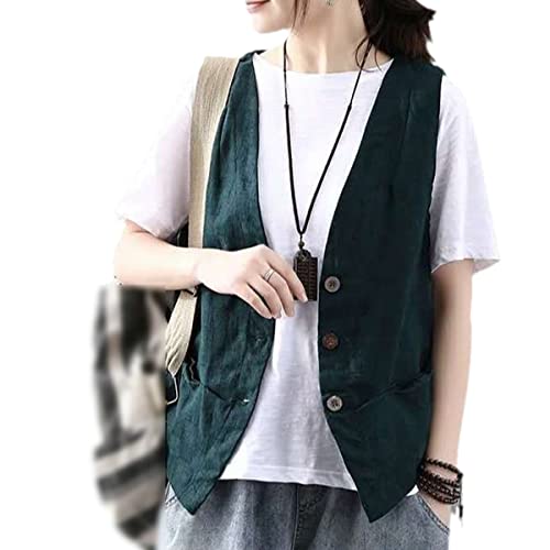 Gilet pour femme d'été veste sans manches fluide idéale pour les sorties décontractées