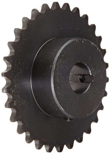 Tsubaki 35B30FL Finished Bore Sprocket, Single Strand, Hardened Teeth, Inch, #35 ANSI No., 3/8" Pitch, 30 Teeth, 3/4" Bore
