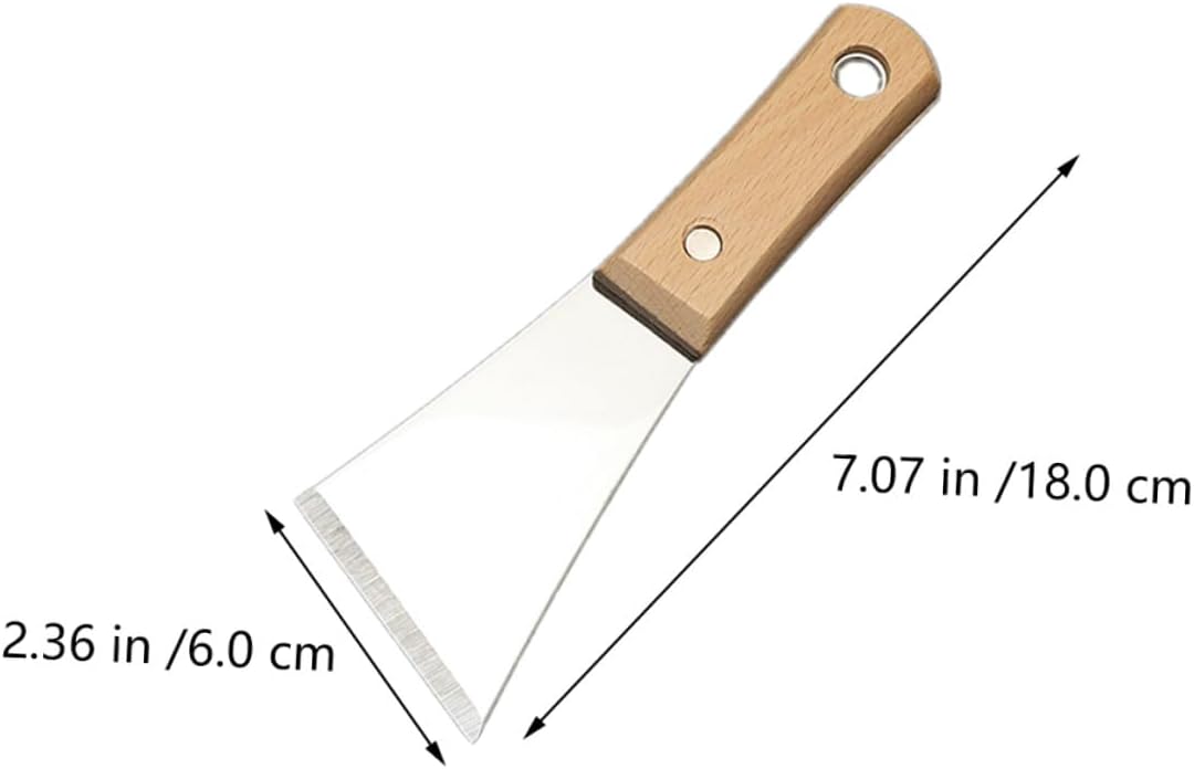 Putty Cutter Stainless Steel Solid Wood Knife for Cleaning Walls | Sturdy Silver Finish, Practical Home Use, Improves Work Efficiency, for Doors and Windows, Pack