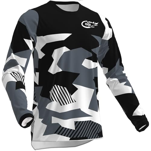 Vêtements de Cyclisme pour Hommes, t-Shirt à Manches Longues pour VTT, adapté au VTT, au BMX, au Motocross et à d'autres Sports. (Colour-11,TTG)