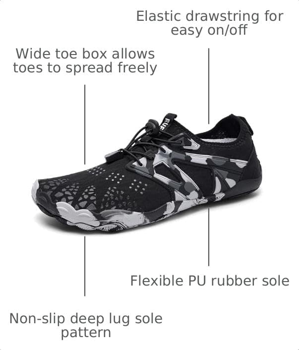 Hike Barefoot Shoes for Women Men Breathable & Non-Slip Athletic Footwear Wide Toe Water Shoes,Designed for Walking,Running&Swimming thumbnail