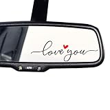 2 x Love You Rearview Decal, Love You Decal, Mirror Stickers, Cup Accessories, Water Bottle Vinyl Stickers, Rear View Mirror Sticker, Car Mirror Decor, Side Mirror