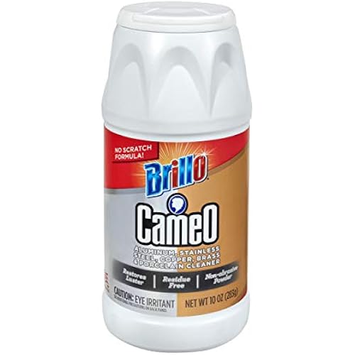Brillo Cameo Cleaner, Perfect on Aluminum, Stainless Steel, No Scratch Formula 10 Ounce (Pack of 12)