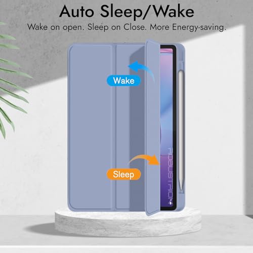 Image of Robustrion Case for Lenovo Idea Tab Pro 2nd Gen 13 inch Cover Case with [Pencil Holder] [Soft Flexible Case] for Lenovo Idea Tab Pro Gen 2 Cover Case 13 inch [Auto Sleep Wake Support] - Lavender