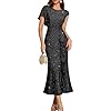 DRESSTELLS Sequin Formal Party Dress for Women Wedding Guest Cocktail Sparkly Prom Evening Dresses