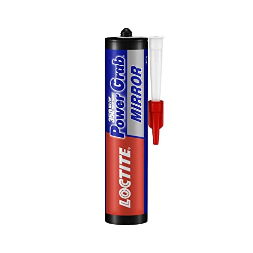 Image of Loctite Power Grab Mirror Construction Adhesive, ultimate strength, 0 second instant grab, high tack adhesive, No-nails and screws, no clamping, DIY, no mixing, mirrors, glass, waterproof 440g