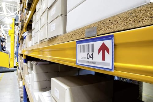 Durable Etikettentasche (150 x 67 mm), Etikettenhalter magnetisch, Packung à 50 Stück, blau, 174207