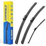 3 Factory Wiper blades Replacement For 2007-2017 Volkswagen Tiguan Original Equipment Replacement Windshield Wiper Blades Set 24