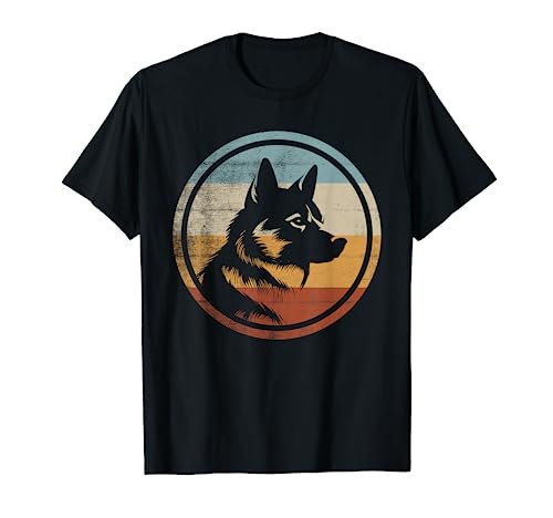 Retro Style Norwegian Buhund Dog T-Shirt