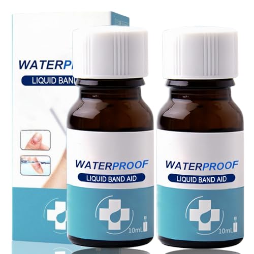 2Pcs Liquid Plaster Quick-Dry Gel,Skin L/iquid P/Laster G/el,Transparent Waterproof Ge/l Wound Stick Protective,Skin Glue for W/ounds Human,Wound Li/Quid Gel,Liquid Wound Dressing