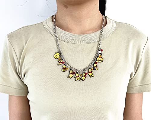Tklpp Winnie Pooh Charm Necklace Anime Cartoon Metal Pooh Bear Necklace Gifts For Woman Girl #TOP2
