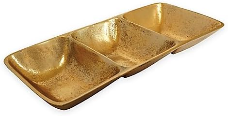 3-Compartment Tray in Gold