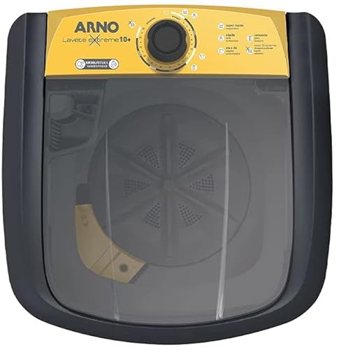 Lavadora de Roupas Semi Automática Arno 11 Kg Lavete Eco ML91 Cinza/Amarelo 110V