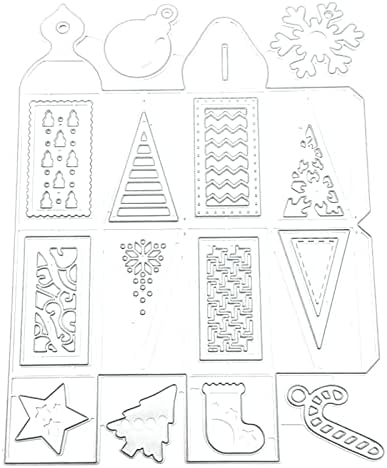 huiouer Christmas Decorative Cutting Dies Embossing Die Cuts Stencils for Greeting Card Making Scrapbooking DIY Album Crafts