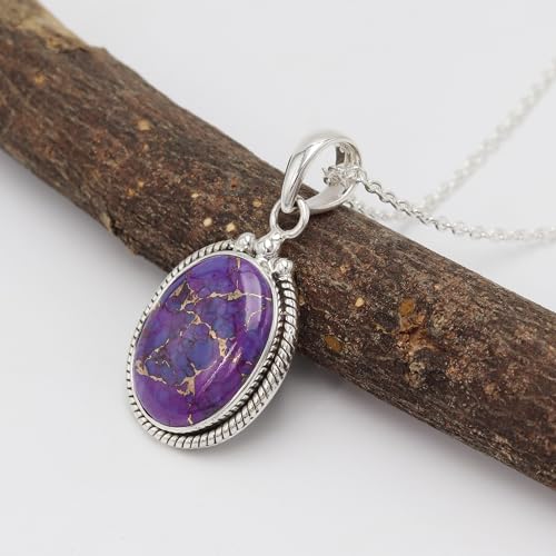 Collier pendentif pierre de naissance décembre turquoise en argent