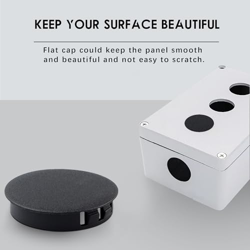 BOPOREAE 40PCS 3/4 In/19 mm Plastic Plug for Round Hole, Snap in Locking Flush Type Panel Plugs Door Screw Hole Fastener Covers for Kitchen Cabinet Furniture Electric Boxes Tube Pipe Choke Plug