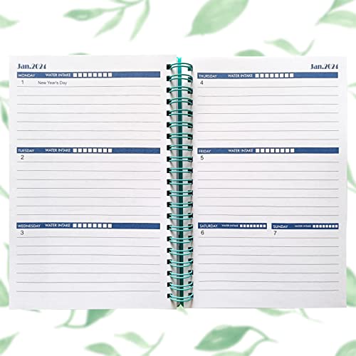 Cheneyboo Planner 2023-2024 - Monthly Weekly Daily Planner 2023-2024, January 2023- June 2024 Planner 18 Month Planner, 5.2"X7.5" Spiral Bound, Green #TOP2