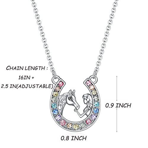 Dinosaur/Horse/Unicorn/Llama/Fox/Hummingbird/Mermaid/Flamingo/Wolf Necklace Gifts for Girls Women,Girls Animal Necklace Jewelry Birthday Valentine's Day Christmas Back to School Gifts for Daughter3