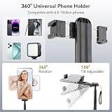 UTEBIT Stojak na statyw, 4 w 1, Bluetooth, uchwyt do selfie z pilotem zdalnego sterowania, wysuwany mini statyw, uchwyt na telefon komórkowy do iPhone 16/15/do Samsung Galaxy/Android