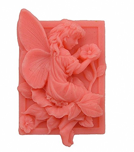 Floral Fairy Girl And Flowers Soap Mold - Moldfun Elfin Elf Spirit With Angel Wings Silicone Mould For Handmade Lotion Bar #TOP6