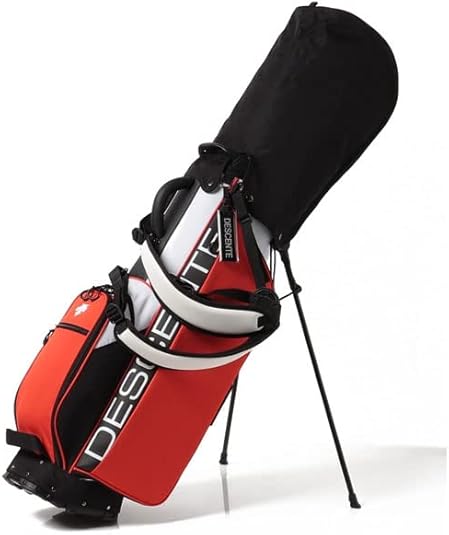 デサントゴルフ　スタンドキャディーバック　オレンジ/ホワイト　9型　47インチ デサントゴルフ スタンドキャディーバック オレンジ/ホワイト 9型 47