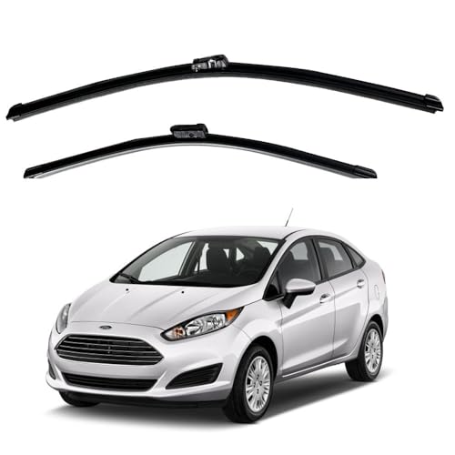 Image of Oshotto Frameless (O.E.M Type) Wiper Blades Compatible with Ford Fiesta (24 inch / 18 inch)