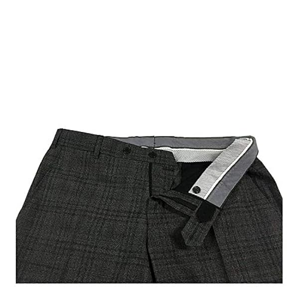 Luigi witte Mantova complete set voor heren, geruit, grijs, art. 3301, 100% wol, gemaakt in Italië, Regular Slim