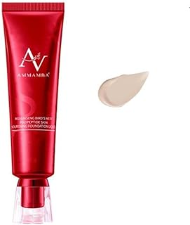 New Upgrade Liquid Foundation, Full Coverage Flawless Oil Control Face Makeup Base Cream Concealer, Matte Waterproof Long Lasting Smooth Brighten Liquid Foundation 30g (Nature)