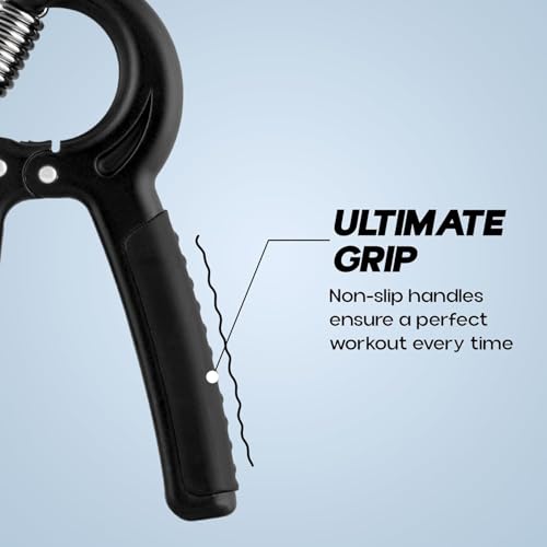 Image of Adjustable Hand Grip Strengthener, Hand Gripper for Men & Women for Gym Workout Hand Exercise Equipment to Use in Home for Forearm Exercise, Finger Exercise Power Gripper