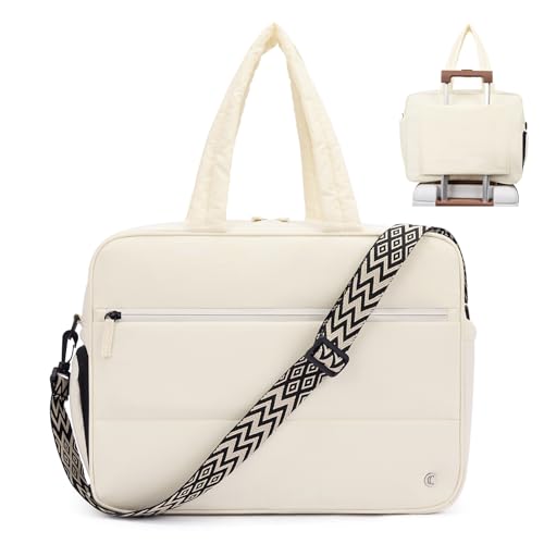 CLUCI Weekender Travel Bag for Women Puffer Tote Bag Carry On Duffle Overnight Bags with Shoe Compartment - Thumbnail 6