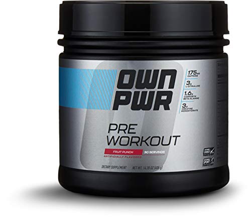 Amazon Brand - OWN PWR Pre Workout Powder, Fruit Punch, 30 Servings, Keto Friendly, 3G Creatine, 1.6G Beta Alanine (as CarnoSyn), 175 MG Caffeine & more Amazon Brand - OWN PWR Pre Workout Powder, Fruit Punch, 30 Servings, Keto Friendly, 3G Creatine, 1.6G Beta Alanine (as CarnoSyn), 175 MG Caffeine & more
