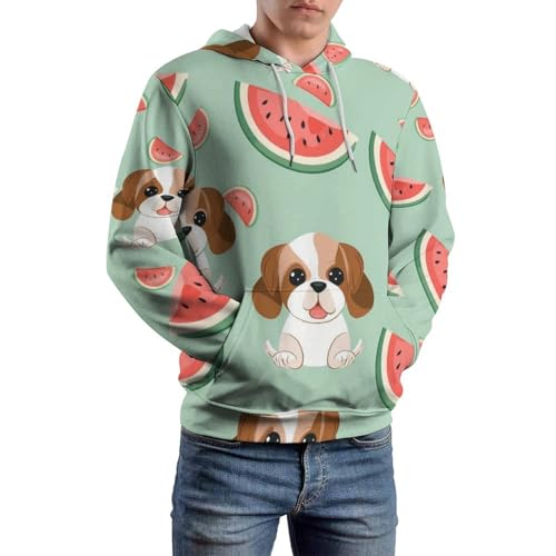 Sweat à capuche chiot pastèque pour un look confortable en S