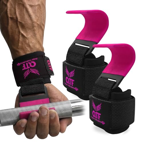 Weight Lifting Hooks Lifting Heavy Duty Deadlift Wrist Straps Men and Women Pull Ups Powerlifting and Gym Workouts grips