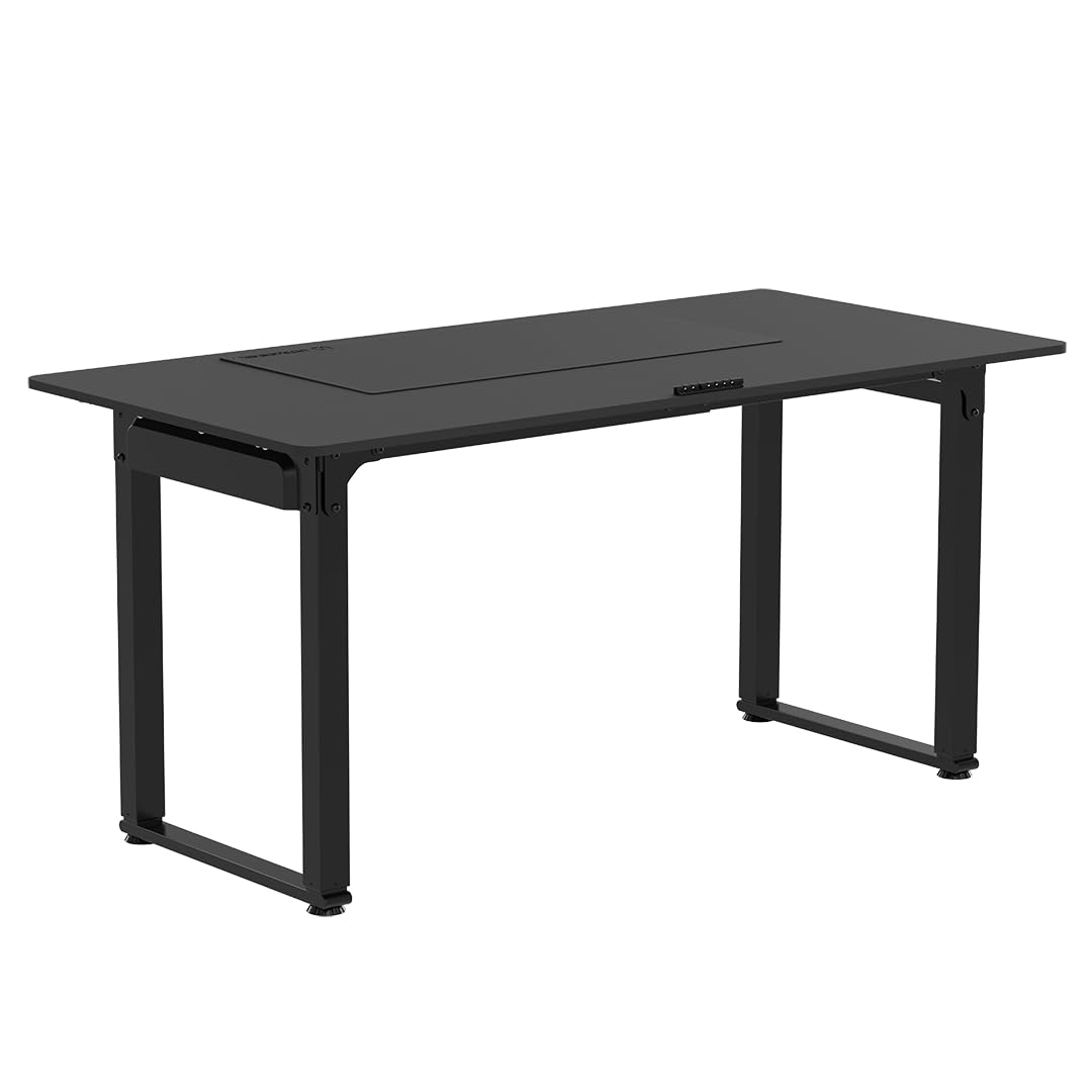 ULTRADESK Uplift V2 Computertisch Gaming Tisch Schreibtisch, Stahlkonstruktion, Platz für DREI Monitore, Elektrische Höheneinstellung, Beinfreiheit und mehr, Inklusive Zubehör, 160 x 75 cm, Schwarz