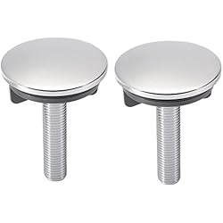 Tapon Ciego Fregadero Tapón Ciego para Fregadero de Cocina de latón 50 mm, rebosadero Agujero Lavabo (2 Piezas)