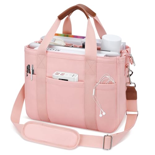 Bolso Tote Canvas para Mujer con Cremallera y Bolsillos