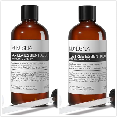 Aceite Esencial de Vainilla y Árbol de Té para Aromaterapia