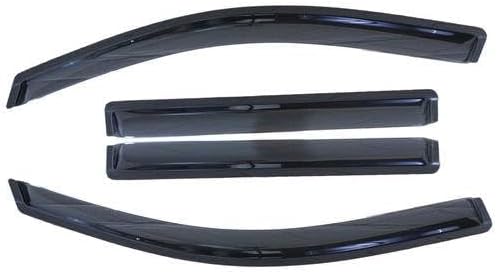 Car Outside Mount Window Visors - Dark Smoke, 4pcs Set for Enhanced Vehicle Protection & Style