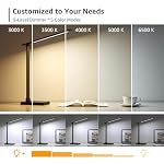 Lepro LED Desk Lamp for Home Office, 9.5W 750LM Metal Touch Control Desk Light, 5 Color Modes 5 Brightness Level, Eye Caring Task Lamp For Reading, Sewing, Crafts, School Supplies, Puzzle Light, Black - Image 2