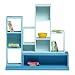 Melody Jane Lundby Dollhouse Modern Bookcase Shelf Unit with Books