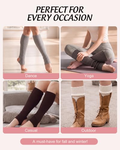 Image of Xtinmee Winter Women Ballet Leg Warmers Knitted