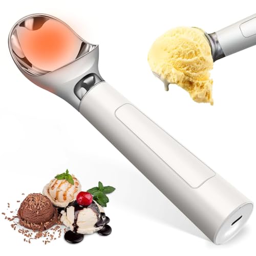 Heated Ice Cream Scoop, Rechargeable Waterproof Electric Ice Cream Scoop