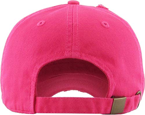 Image of KBETHOS Vintage Washed Distressed Cotton Dad Hat Baseball Cap Adjustable Polo Trucker Unisex Style Headwear