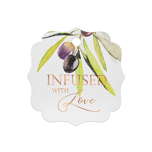 Rameaux d'olive aquarelle lot de 50 étiquettes carrées blanches