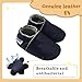 Mejale Baby Boy Girl Shoes Soft Soled Leather Moccasins Anti-Skid Infant Toddler Prewalker(Navy Blue,0-6 Months)