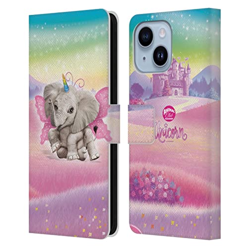 Étui cuir Apple iPhone 14 Plus housse portefeuille éléphant