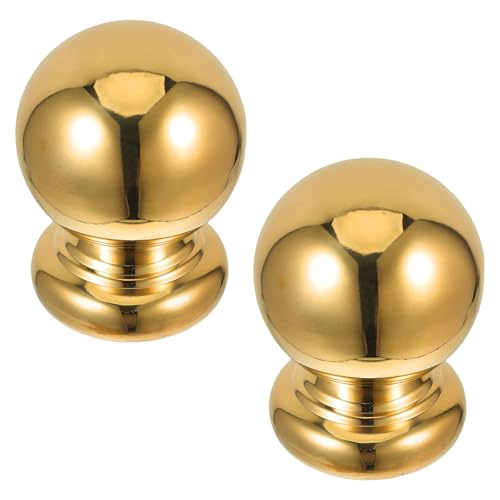 Générique Lot de 2 Boules Décoratives Dorées 51 Mm en Acier Inoxydable pour Rambardes D’escalier Intérieur, Capuchons Robustes pour Poteaux de Terrasse...