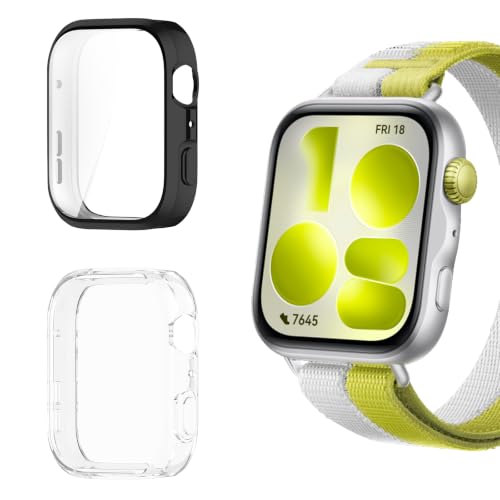 CeiBand �y2������zHuawei Watch Fit 5 �Ή� �P�[�X �t�B���� ��̌^ huawei watch fit 5 �p �h���h�o �ی�P�[�X �J�o�[ TPU �S�ʕی� �����ȒP �����ߗ� �\�t�g �w��h�~ �ϐF�h�~ �ϏՌ� �t�@�[�E�F�C