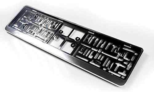 AUTO-STYLE Plastic License Plate Holder 'Click' 52 x 11 cm Chrome image 4